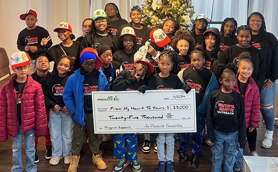 The Air Products Foundation has donated $25,000 to From My Heart To Yours in Laplace, Louisiana, to support its ongoing afterschool programs.